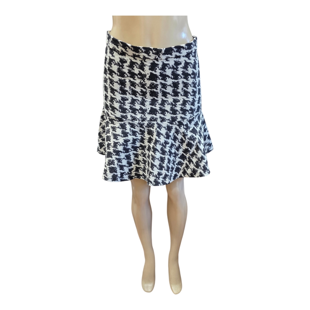Parker Mckenna Houndstooth Mini Skirt Size 6
